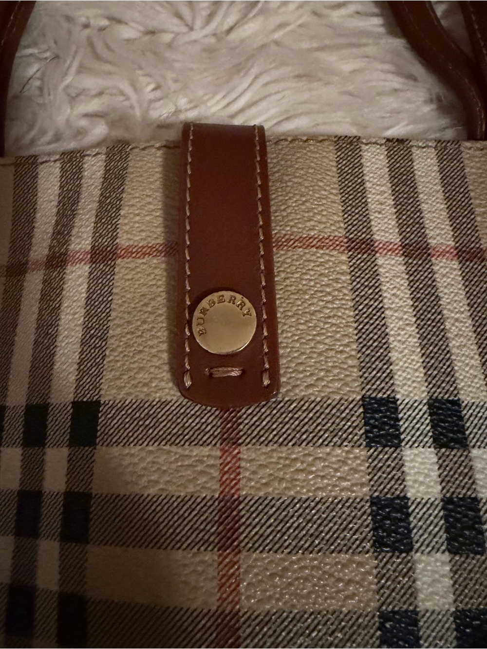 Burberry Canvas Tote Bag in Beige and Brown - Picture 3 of 10